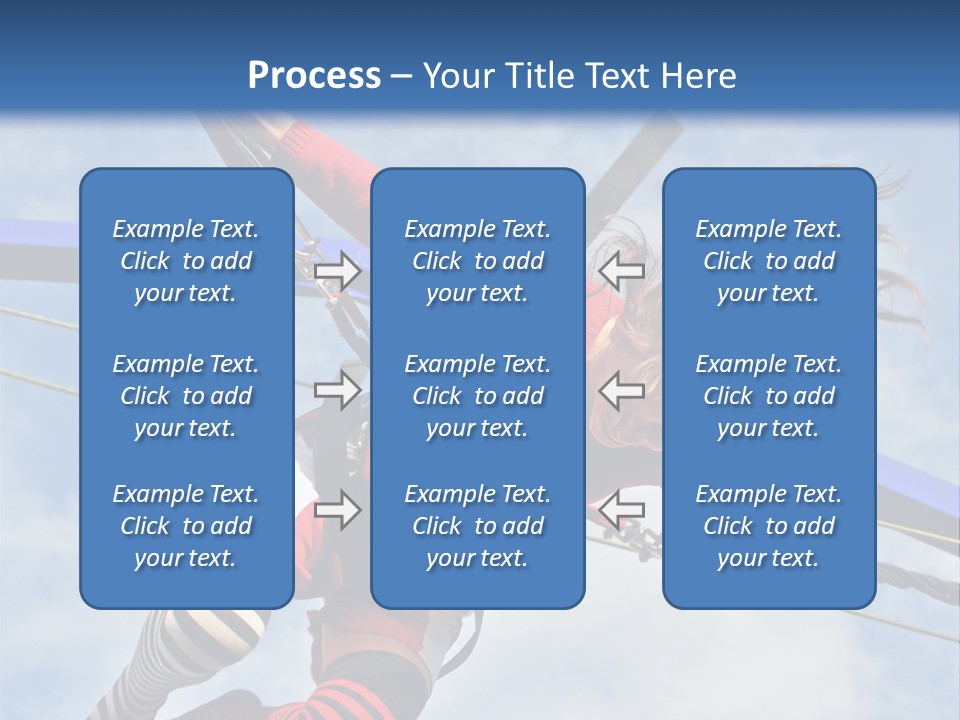 Young Teenager Jumping On The Trampoline (Bungee Jumping). PowerPoint Template