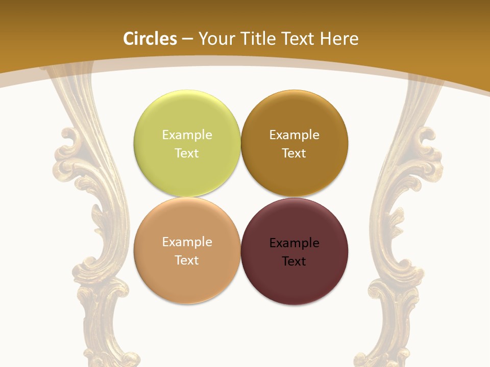 Gold Antique Picture Frame PowerPoint Template