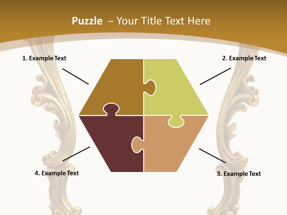 Gold Antique Picture Frame PowerPoint Template