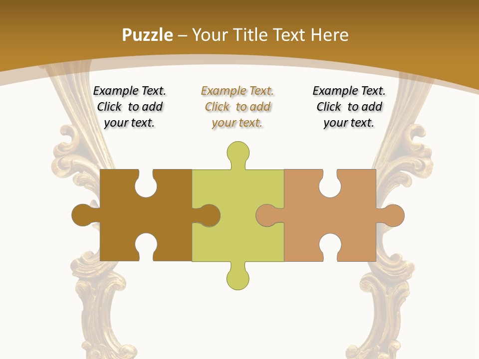 Gold Antique Picture Frame PowerPoint Template