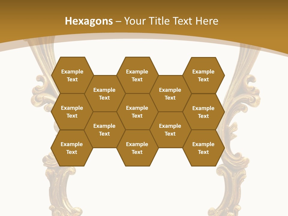 Gold Antique Picture Frame PowerPoint Template