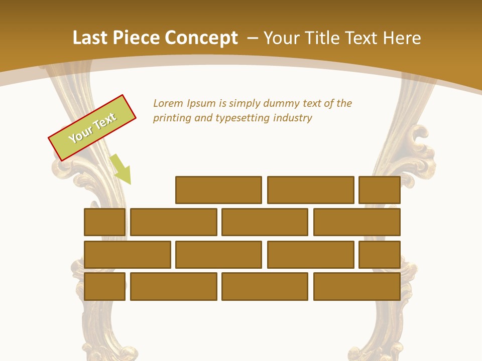 Gold Antique Picture Frame PowerPoint Template