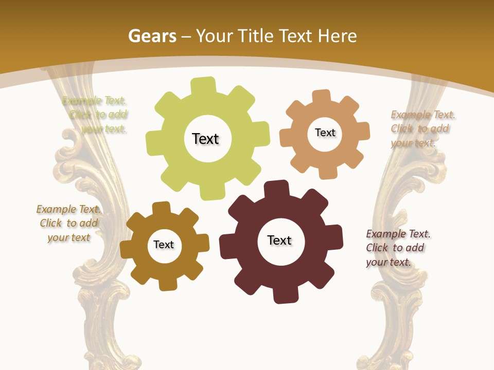 Gold Antique Picture Frame PowerPoint Template