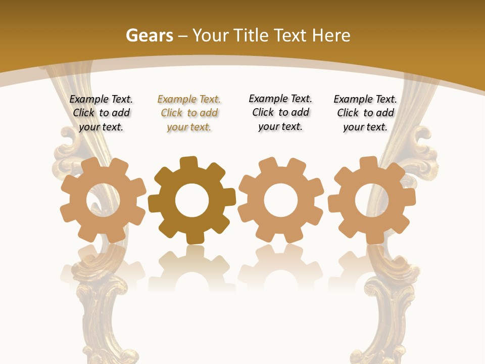 Gold Antique Picture Frame PowerPoint Template