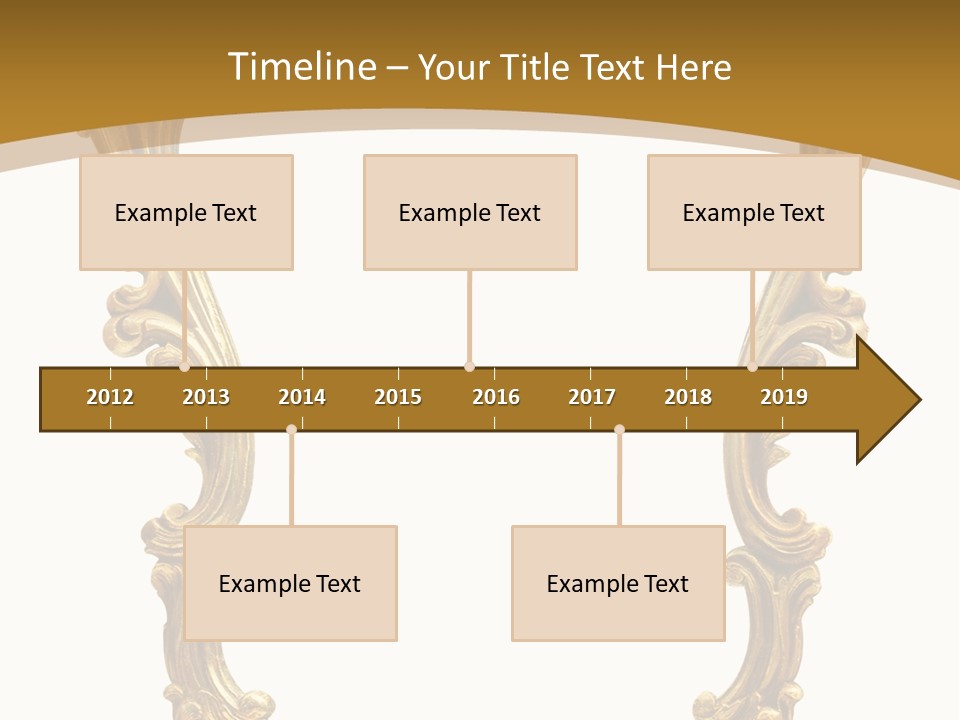 Gold Antique Picture Frame PowerPoint Template