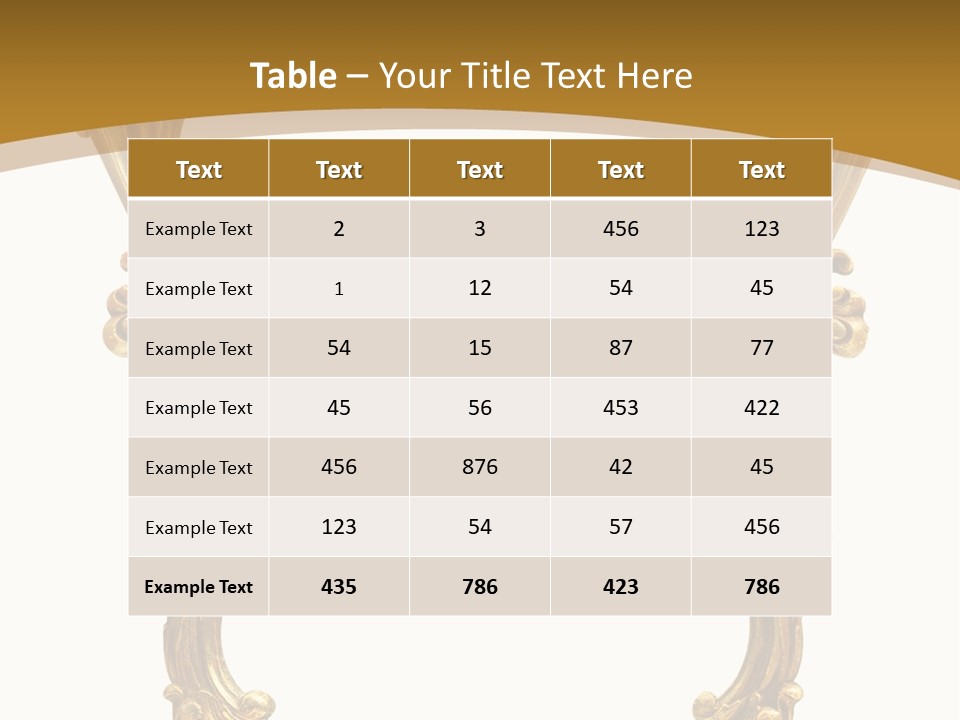 Gold Antique Picture Frame PowerPoint Template