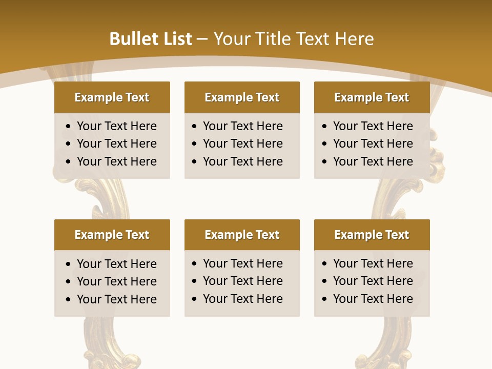 Gold Antique Picture Frame PowerPoint Template