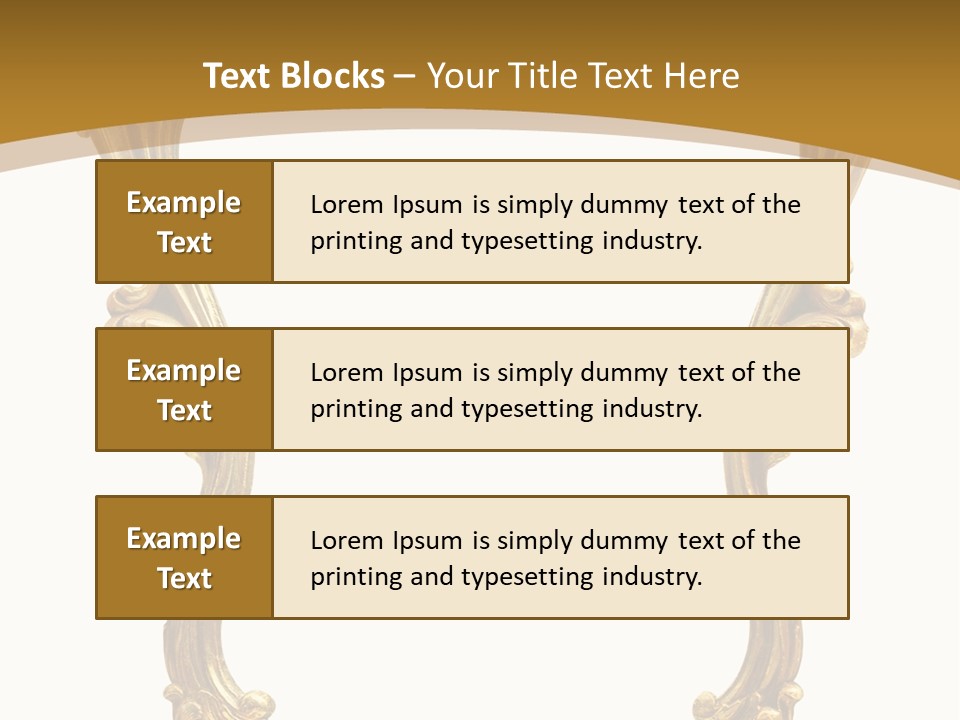 Gold Antique Picture Frame PowerPoint Template