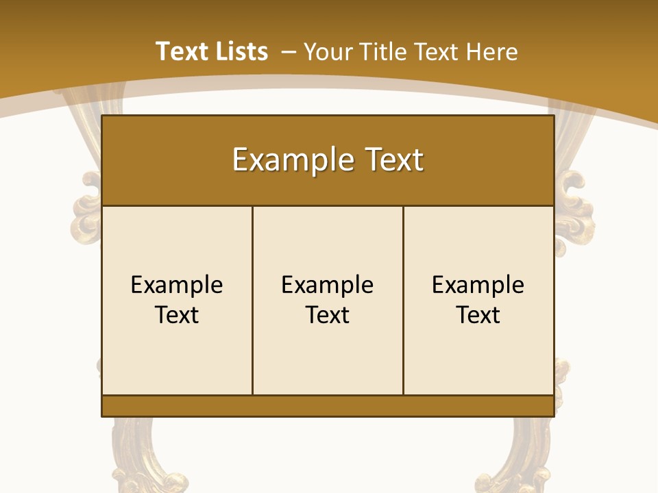 Gold Antique Picture Frame PowerPoint Template