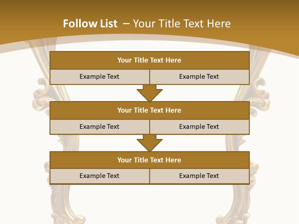 Gold Antique Picture Frame PowerPoint Template