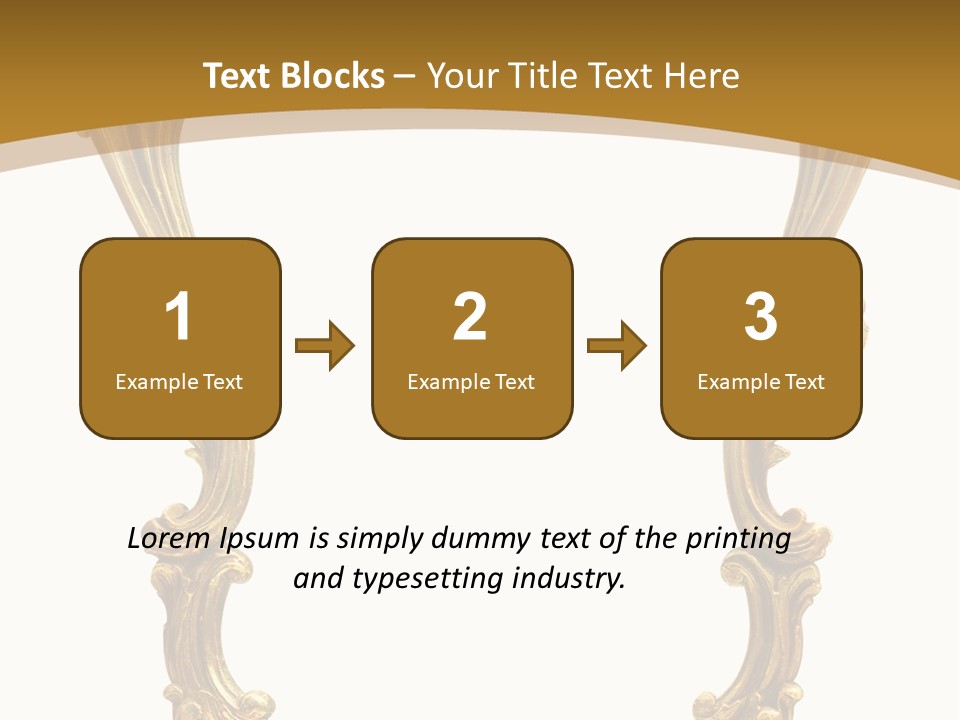 Gold Antique Picture Frame PowerPoint Template