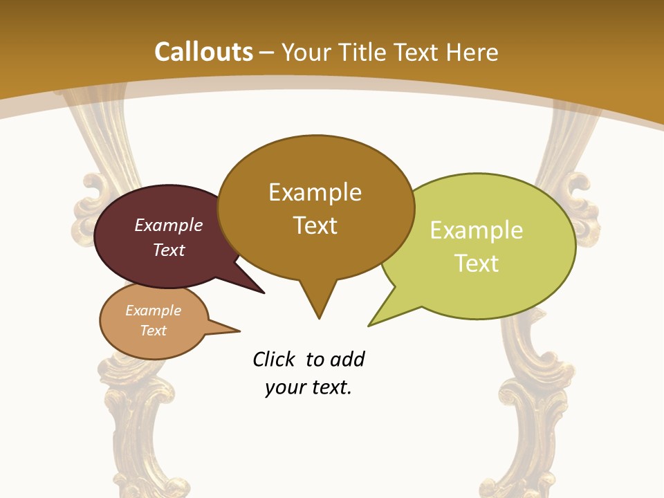 Gold Antique Picture Frame PowerPoint Template