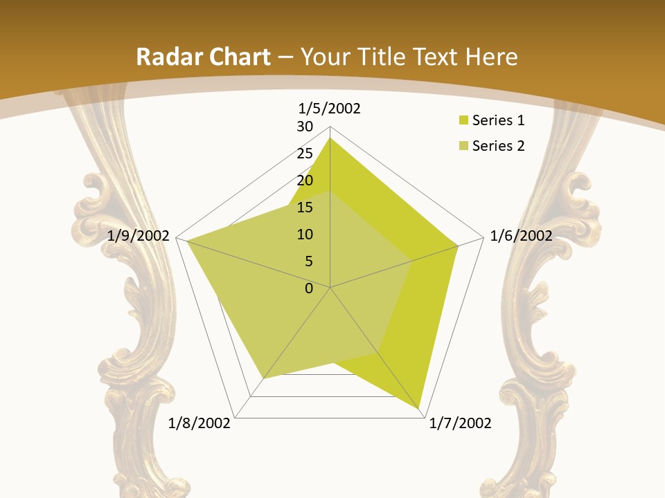 Gold Antique Picture Frame PowerPoint Template