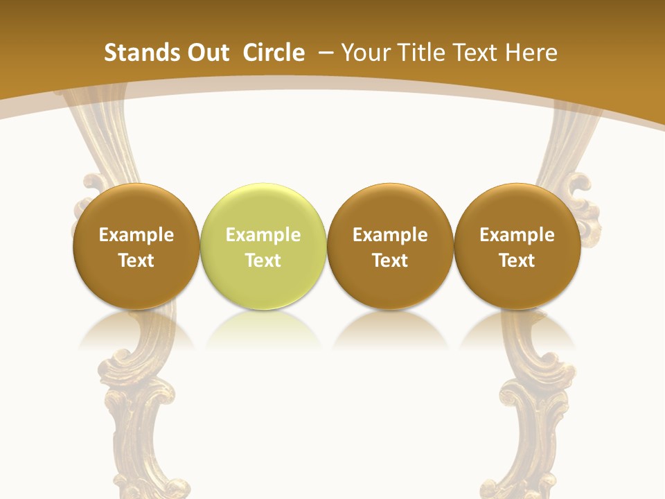 Gold Antique Picture Frame PowerPoint Template