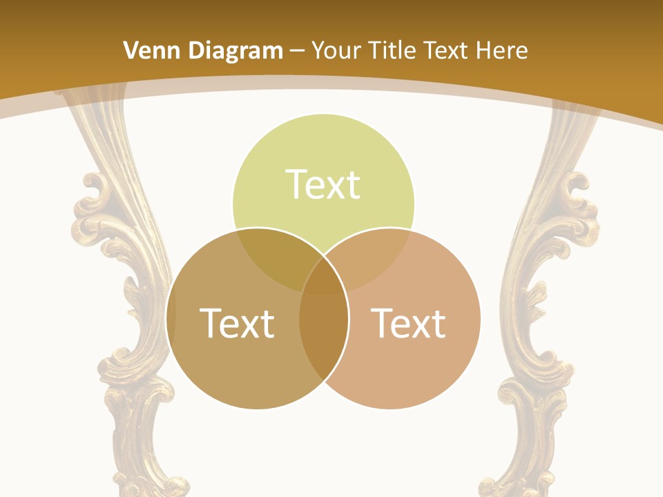 Gold Antique Picture Frame PowerPoint Template