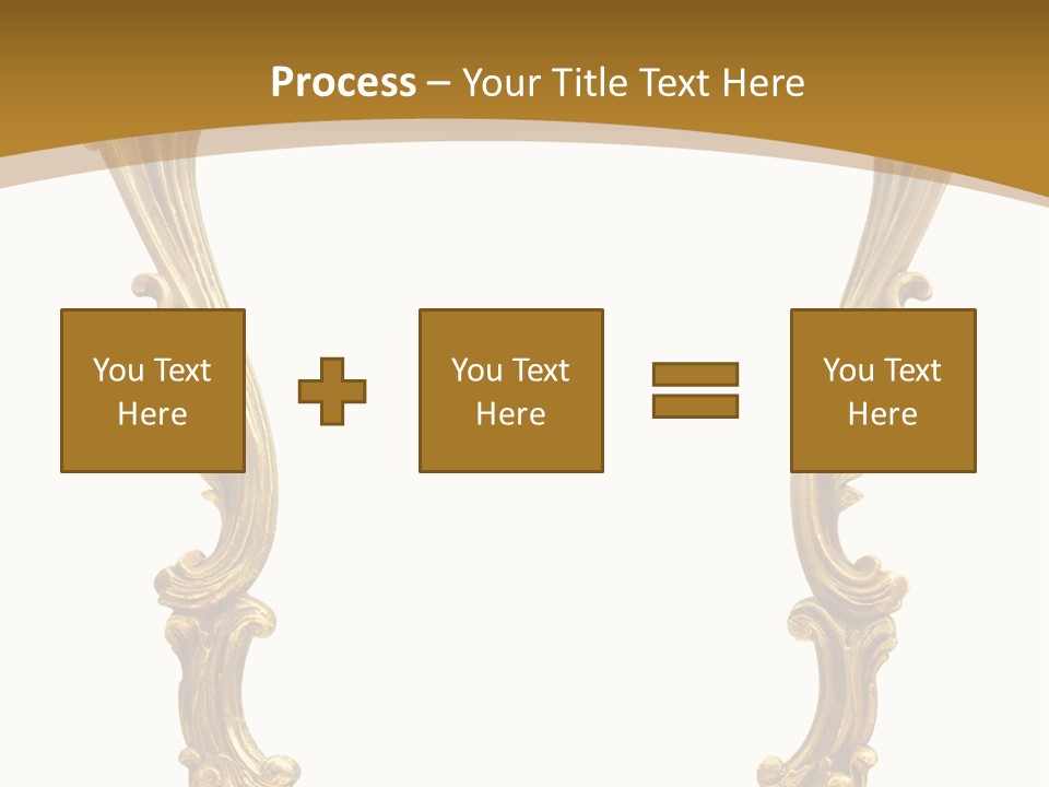 Gold Antique Picture Frame PowerPoint Template