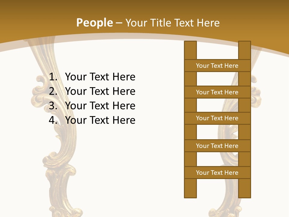 Gold Antique Picture Frame PowerPoint Template