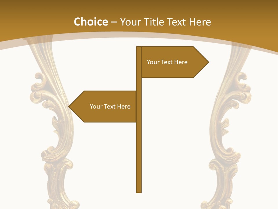 Gold Antique Picture Frame PowerPoint Template