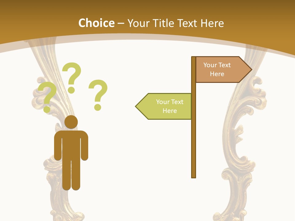 Gold Antique Picture Frame PowerPoint Template