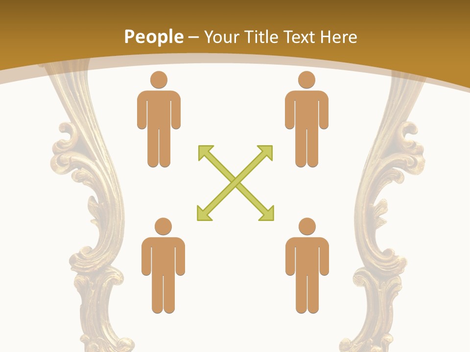 Gold Antique Picture Frame PowerPoint Template