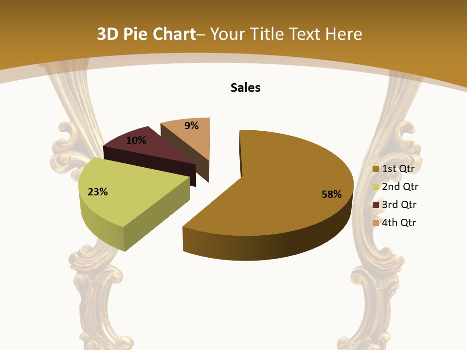Gold Antique Picture Frame PowerPoint Template