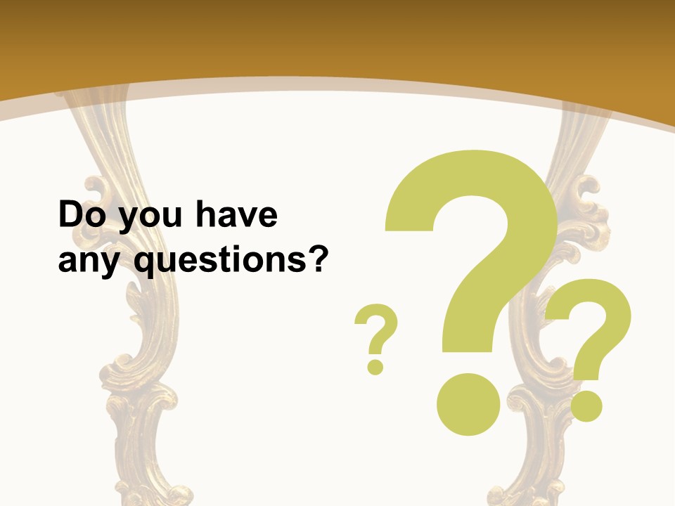 Gold Antique Picture Frame PowerPoint Template