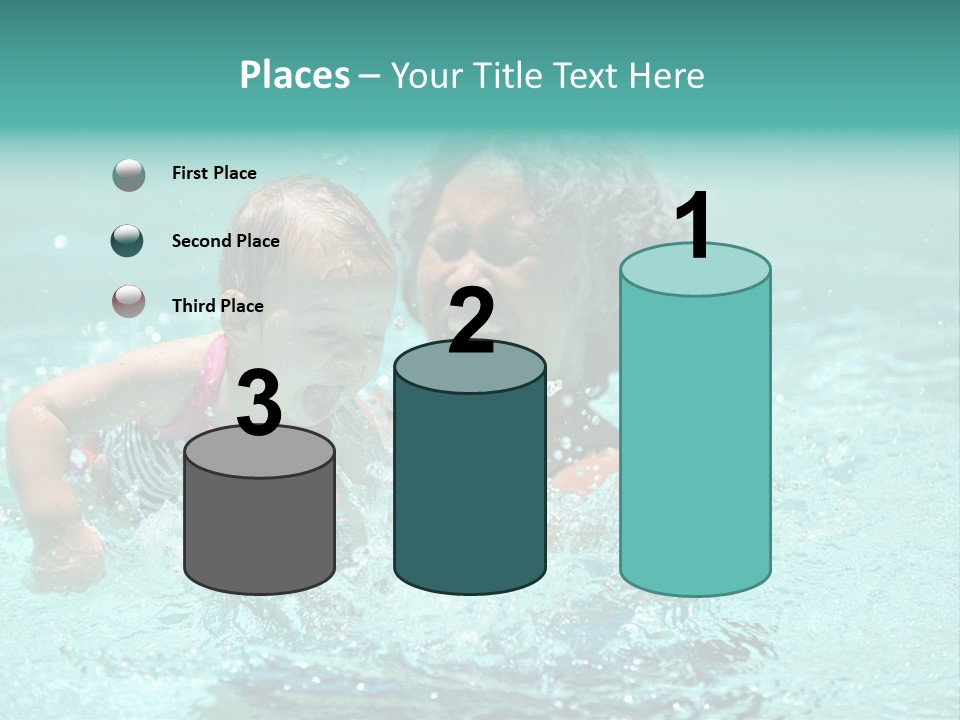 Young Mother With Son On The Beach PowerPoint Template