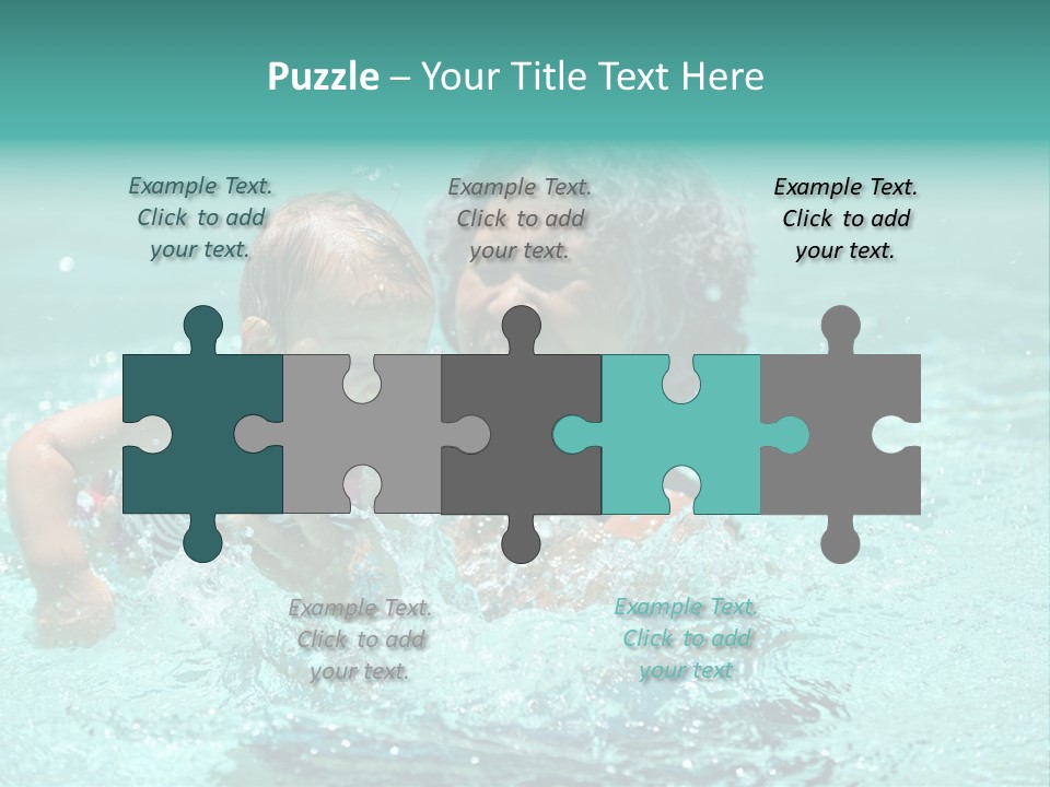 Young Mother With Son On The Beach PowerPoint Template