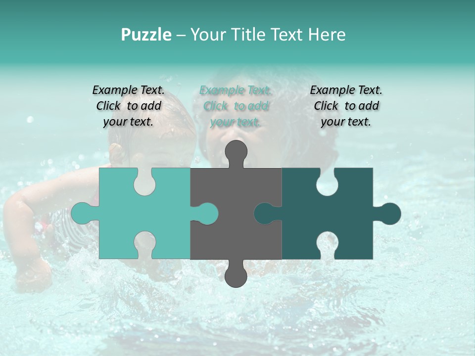 Young Mother With Son On The Beach PowerPoint Template