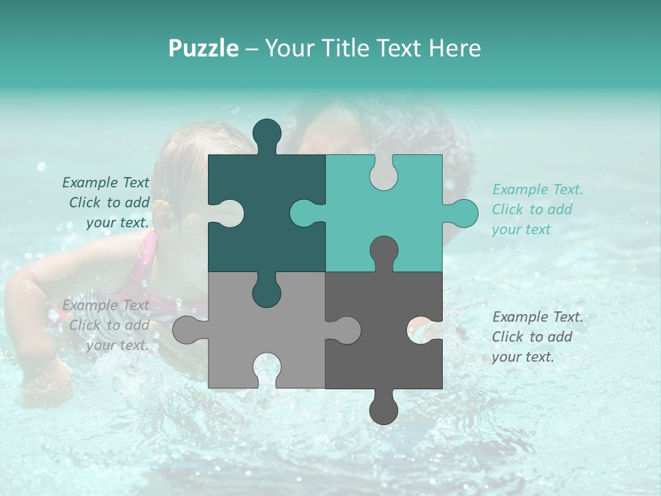 Young Mother With Son On The Beach PowerPoint Template