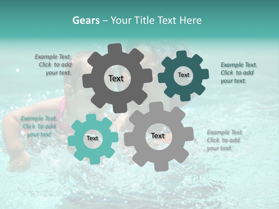 Young Mother With Son On The Beach PowerPoint Template