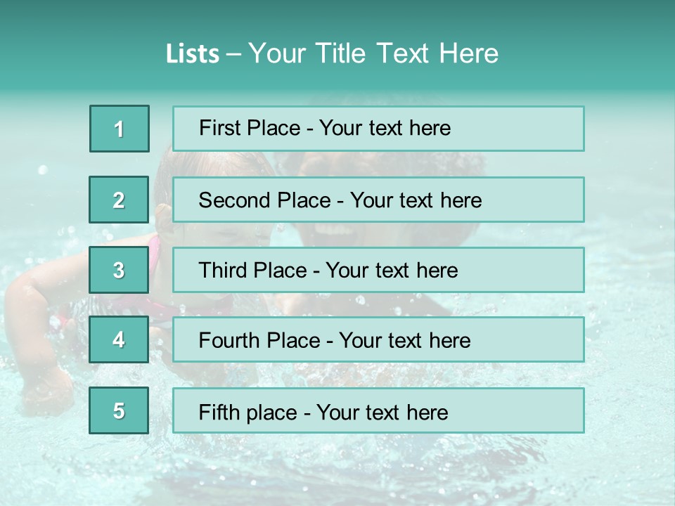 Young Mother With Son On The Beach PowerPoint Template