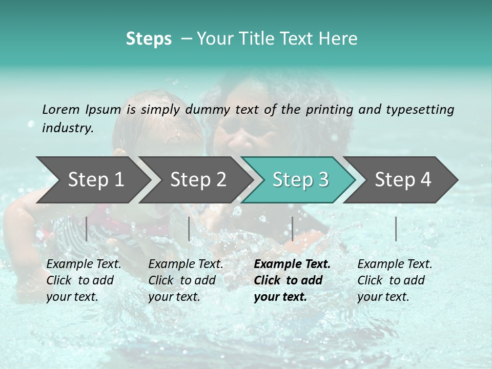 Young Mother With Son On The Beach PowerPoint Template