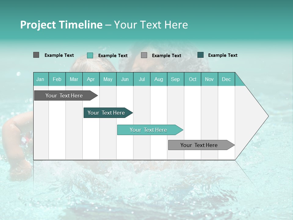 Young Mother With Son On The Beach PowerPoint Template