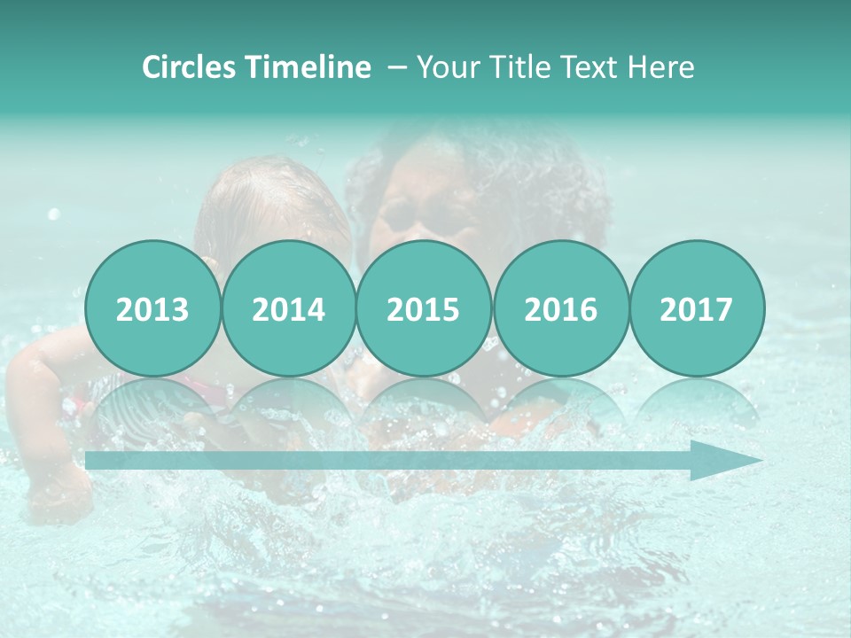 Young Mother With Son On The Beach PowerPoint Template