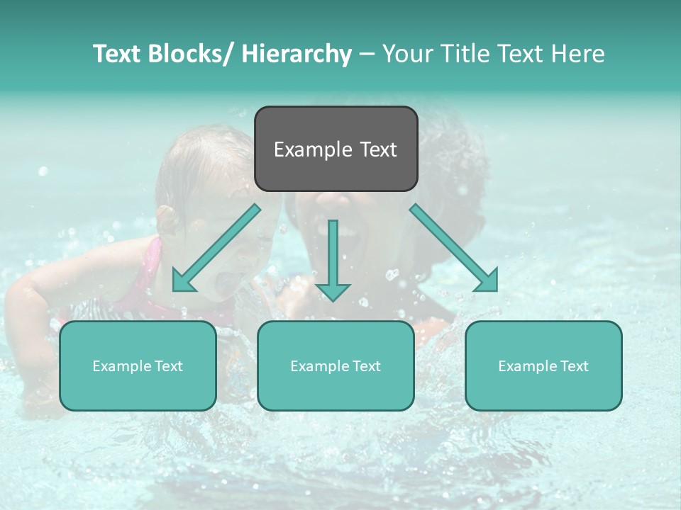 Young Mother With Son On The Beach PowerPoint Template