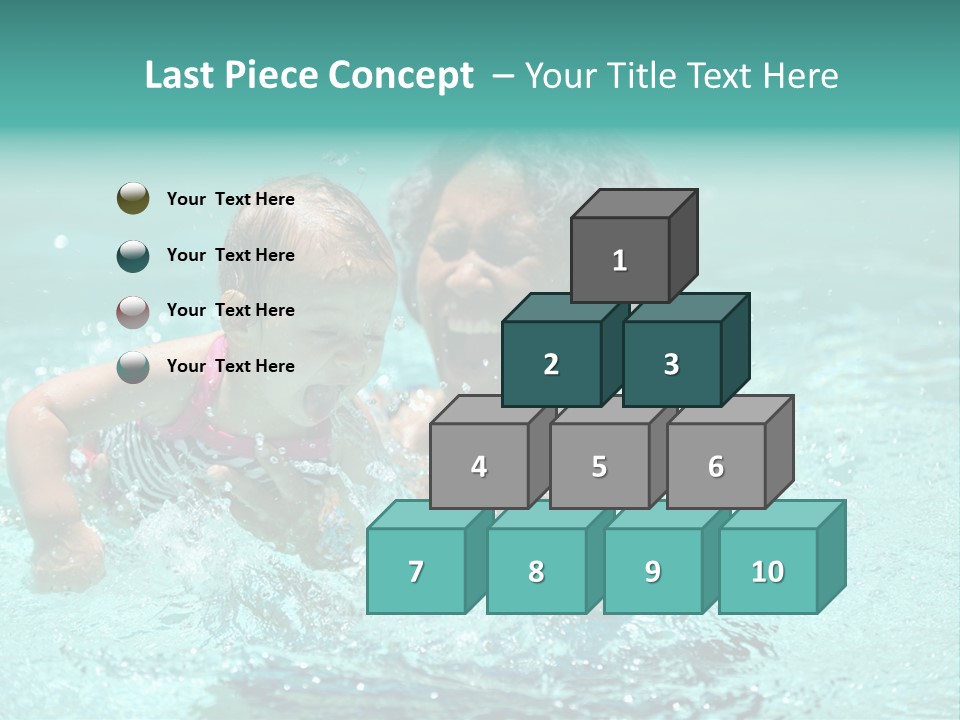 Young Mother With Son On The Beach PowerPoint Template