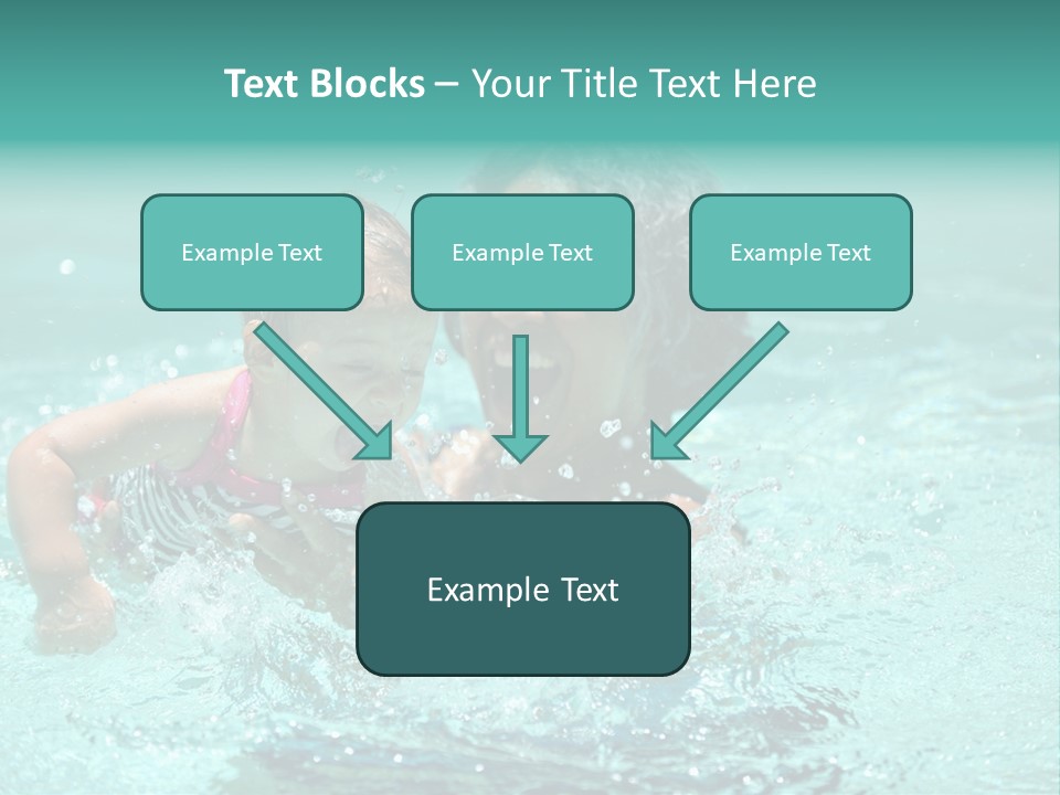 Young Mother With Son On The Beach PowerPoint Template