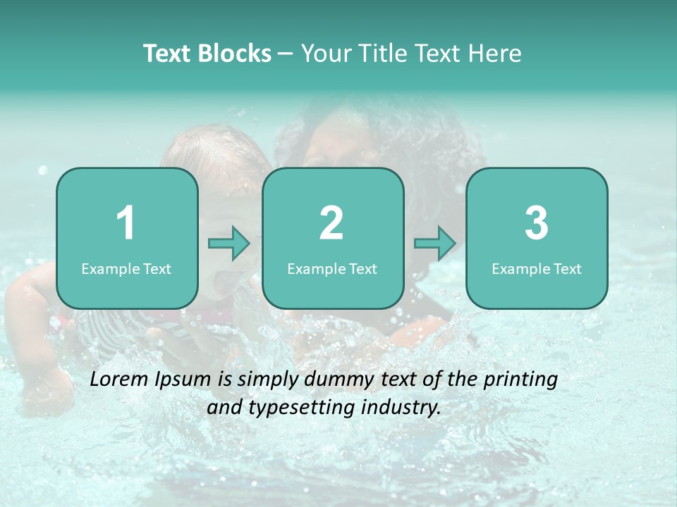 Young Mother With Son On The Beach PowerPoint Template