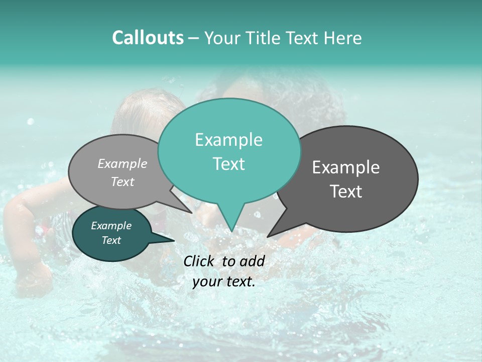 Young Mother With Son On The Beach PowerPoint Template