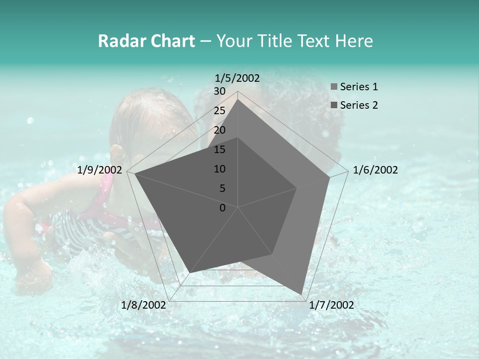 Young Mother With Son On The Beach PowerPoint Template