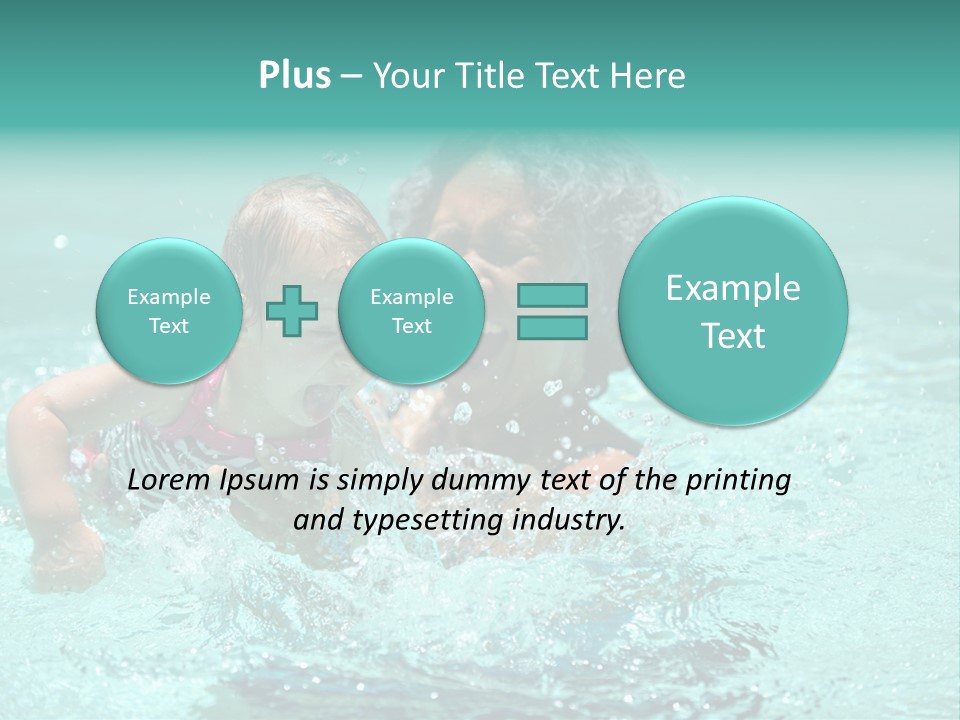 Young Mother With Son On The Beach PowerPoint Template