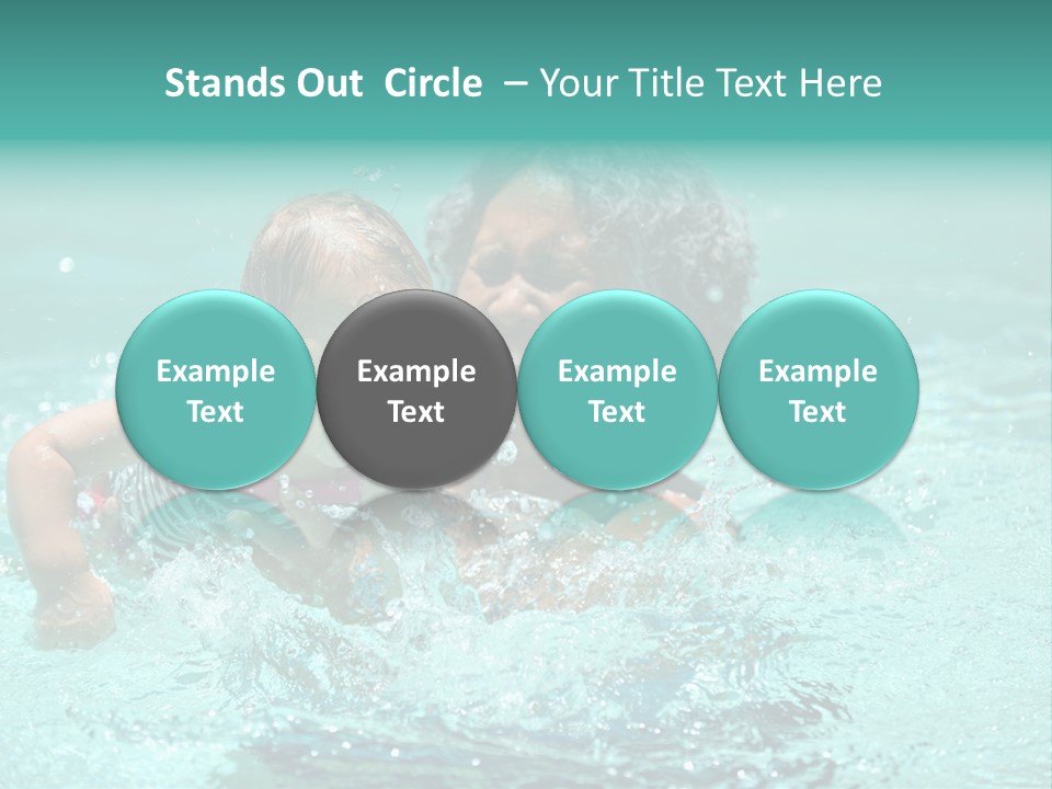 Young Mother With Son On The Beach PowerPoint Template