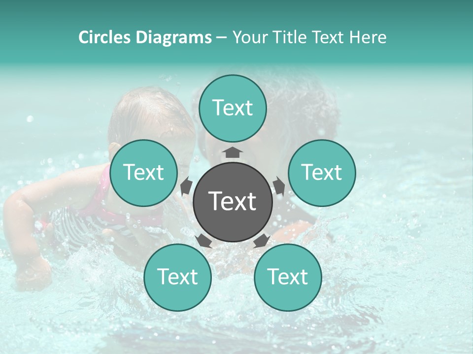 Young Mother With Son On The Beach PowerPoint Template