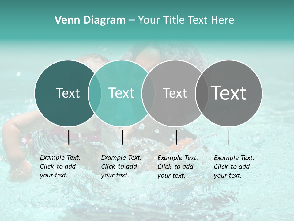 Young Mother With Son On The Beach PowerPoint Template