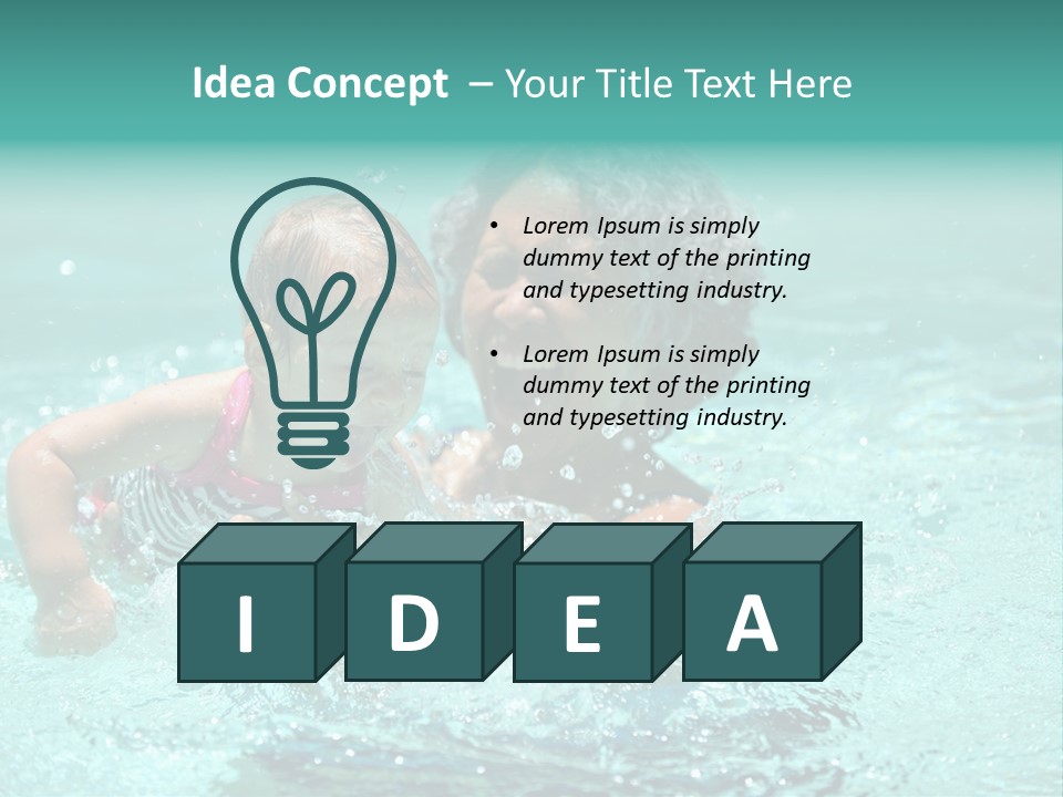 Young Mother With Son On The Beach PowerPoint Template