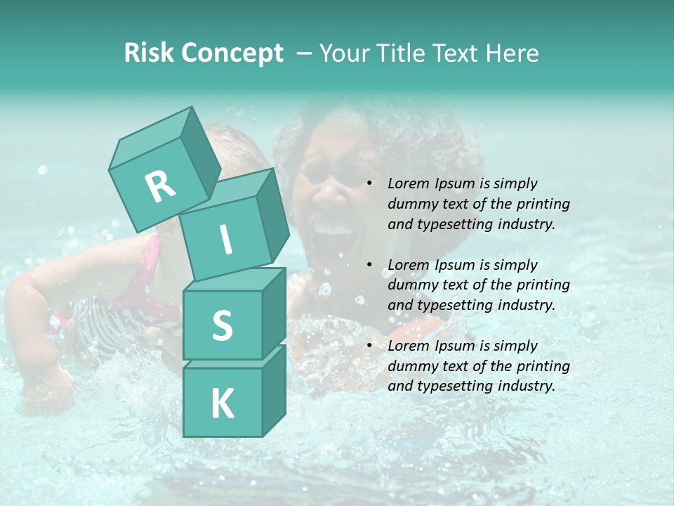 Young Mother With Son On The Beach PowerPoint Template