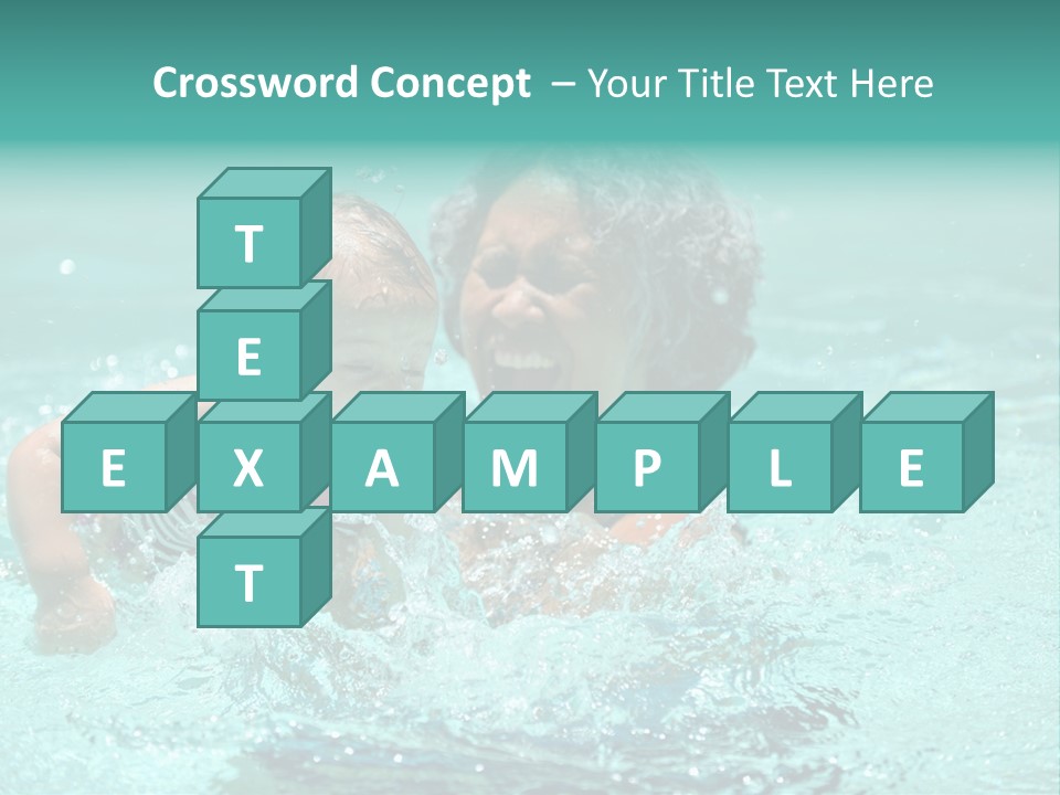 Young Mother With Son On The Beach PowerPoint Template