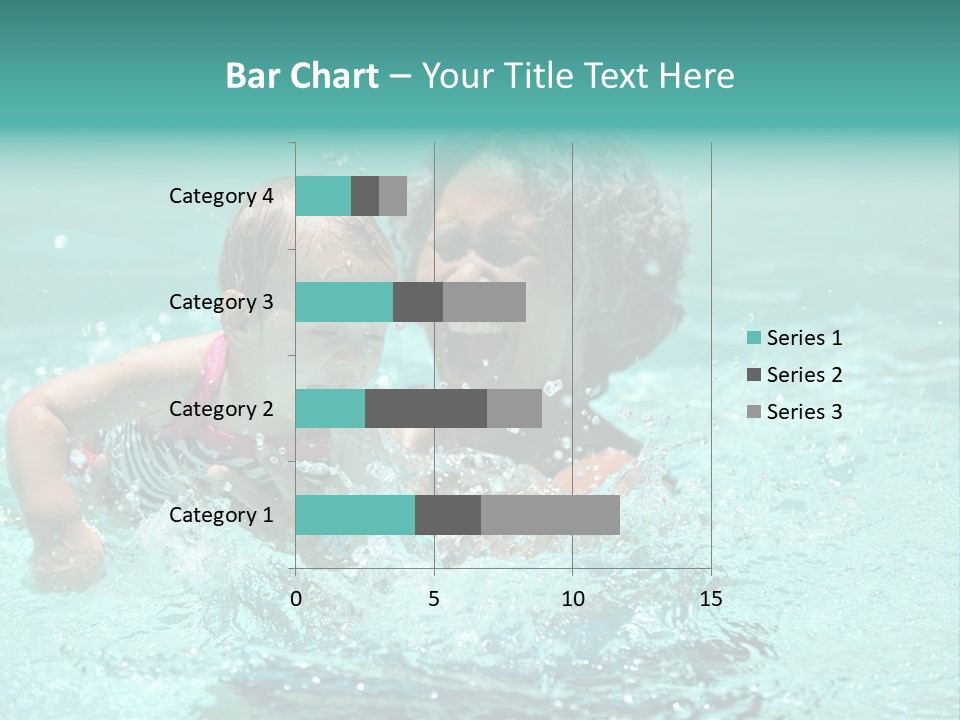 Young Mother With Son On The Beach PowerPoint Template