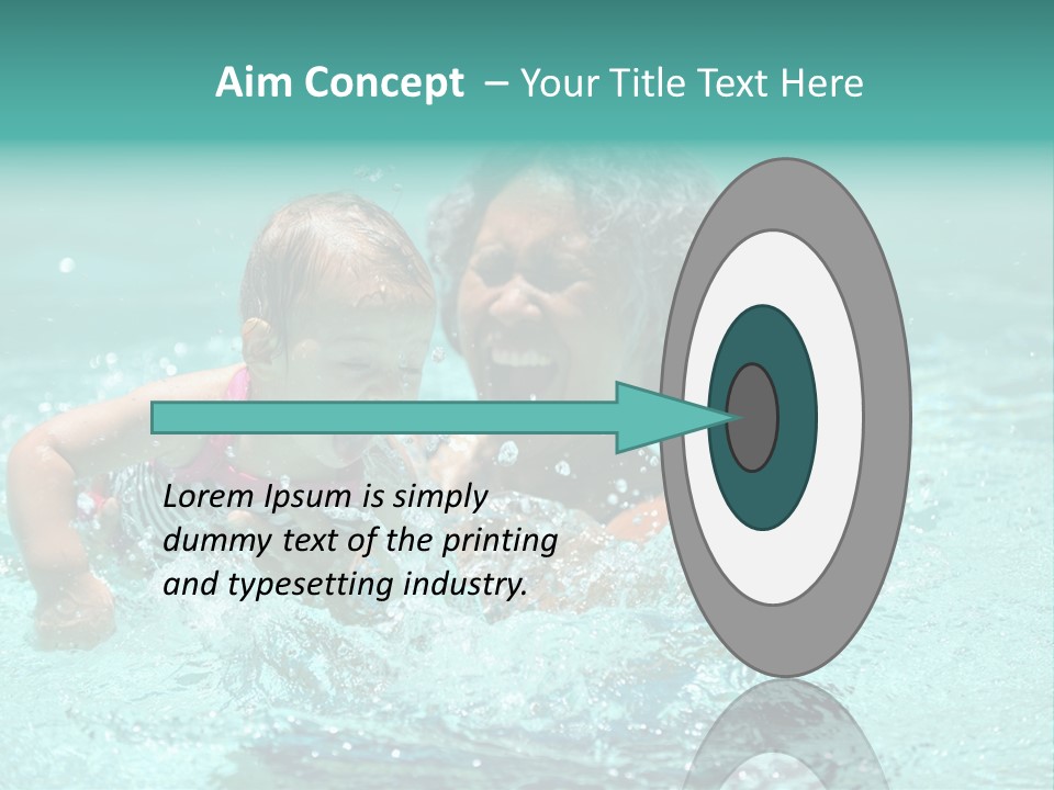 Young Mother With Son On The Beach PowerPoint Template